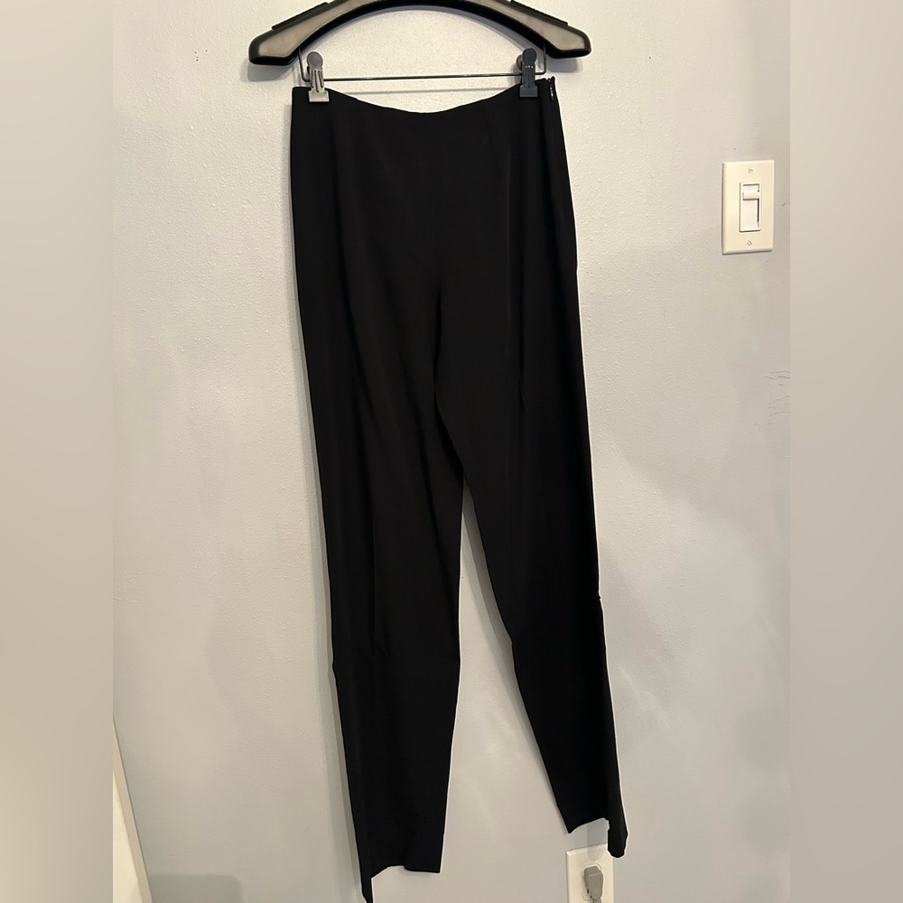 Emporio Armani Classic Black Straight Leg Pants